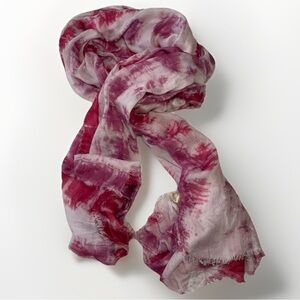 Michael Stars Tie Dye Pink White Oversized Blanket Scarf Neiman Marcus NWT